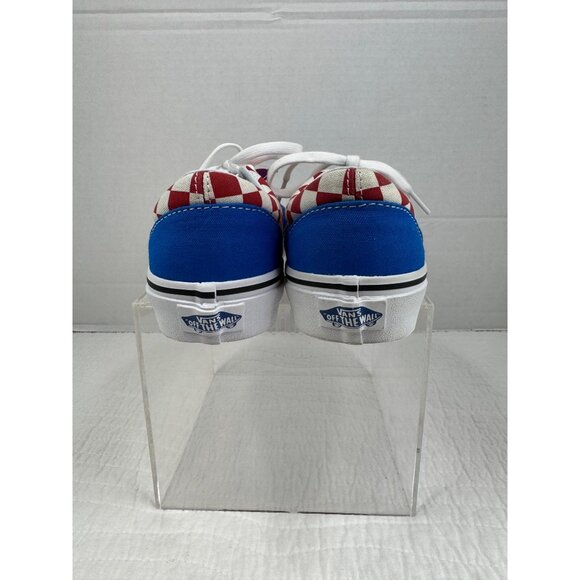 NWT Vans Youth Unisex Era 2-Tone Red/Blue Checkerboard Lace Up Skate Shoe 4 - Picture 6 of 8